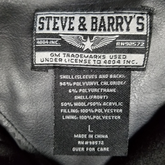 NWT Steve and Barry's Chevrolet Racing Bomber Letterman Jacket Men's Size Large - Picture 11 of 16